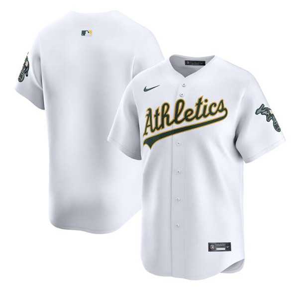 Men%27s Oakland Athletics Blank White Home Limited Stitched Jersey Dzhi->philadelphia phillies->MLB Jersey